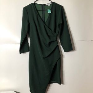 Favlux asymmetrical short green dress